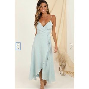 Showpo linen wrap dress